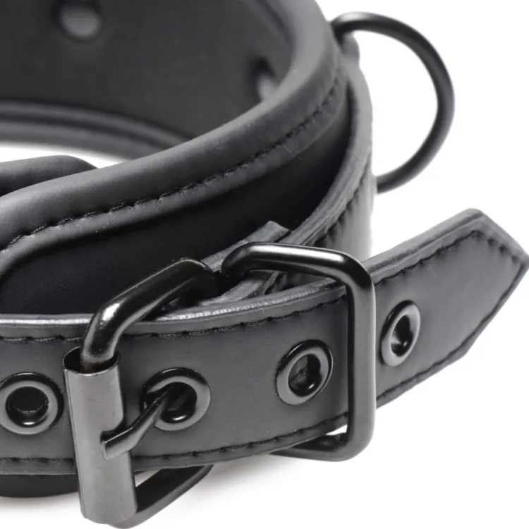 Master Series Leashes & Collars | Nipple Clamps & Stimulators>Adjustable Collar with Nipple Clamps