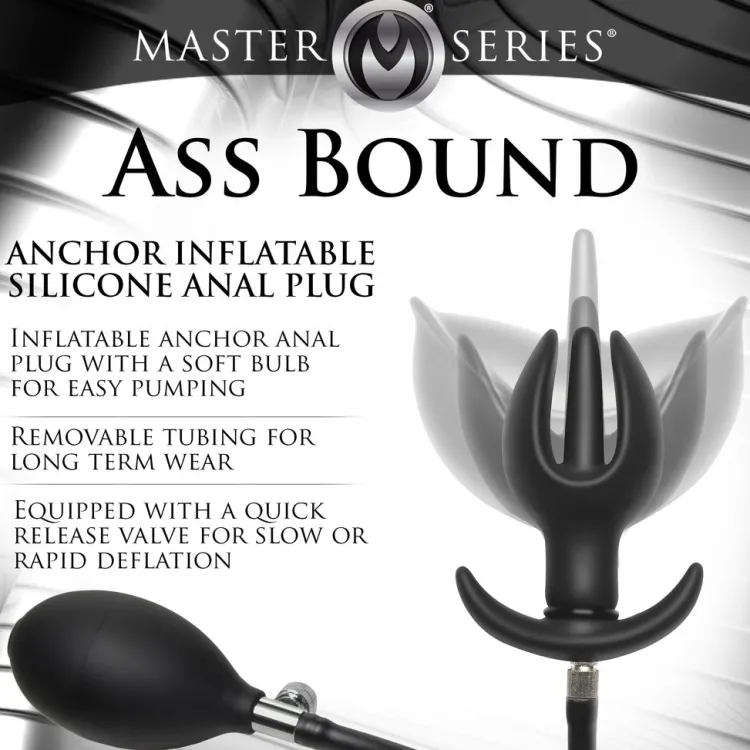 Master Series Unique Anal Toys>Ass Bound Anchor Inflatable Silicone Anal Plug