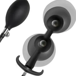 Master Series Unique Anal Toys | Large Butt Plugs>Ass Rattler Weighted Inflatable Silicone Anal Plug