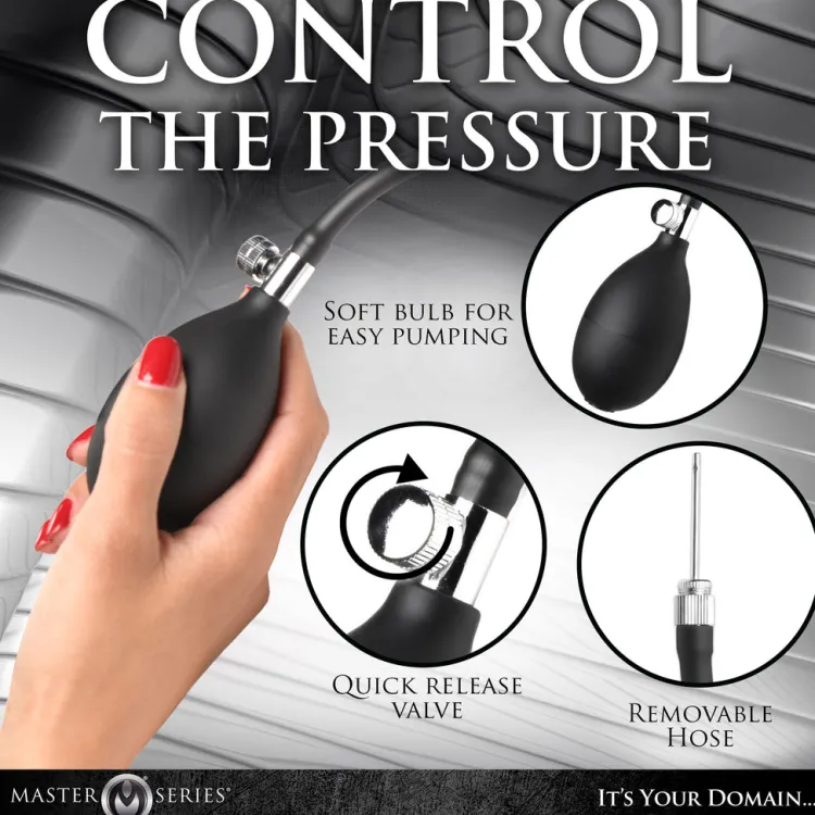 Master Series Unique Anal Toys | Large Butt Plugs>Ass Rattler Weighted Inflatable Silicone Anal Plug