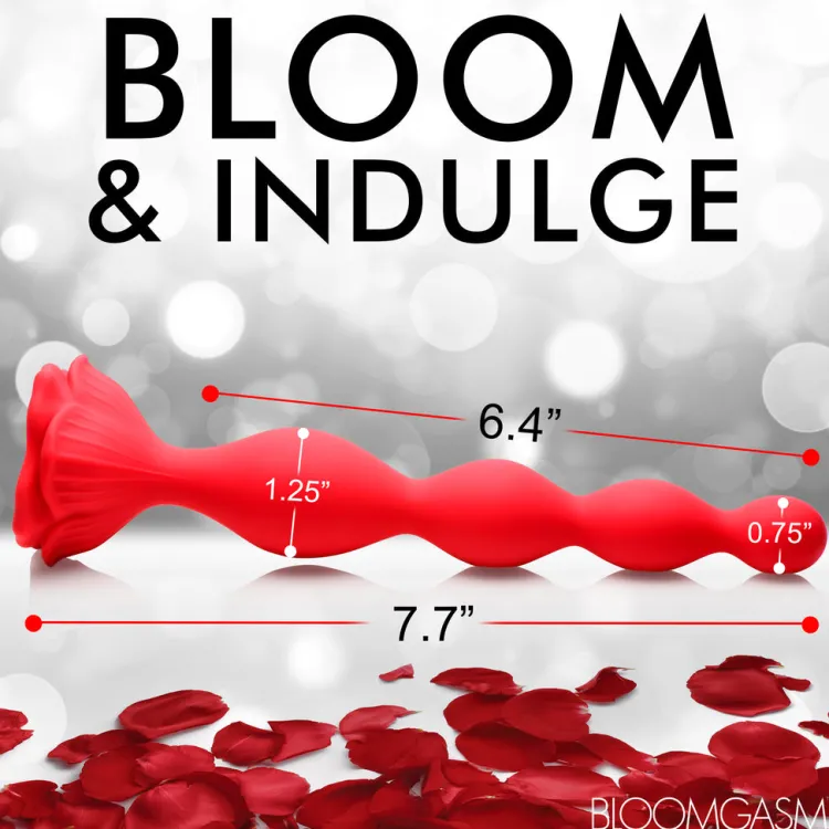 Bloomgasm Vibrating Butt Plugs | Anal Beads & Tools>Beaded Rose Vibrator