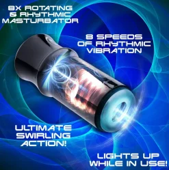 LoveBotz Automatic & Hands-Free Masturbators | Vibrating Strokers>Beat It 8X Rotating and Rhythmic Masturbator