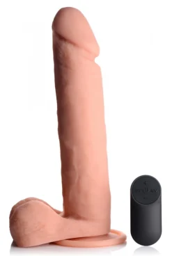 Curve Toys Ultra Realistic Sex Toys | Silicone Dildos>Big Shot Vibrating Remote Control Silicone Dildo with Balls