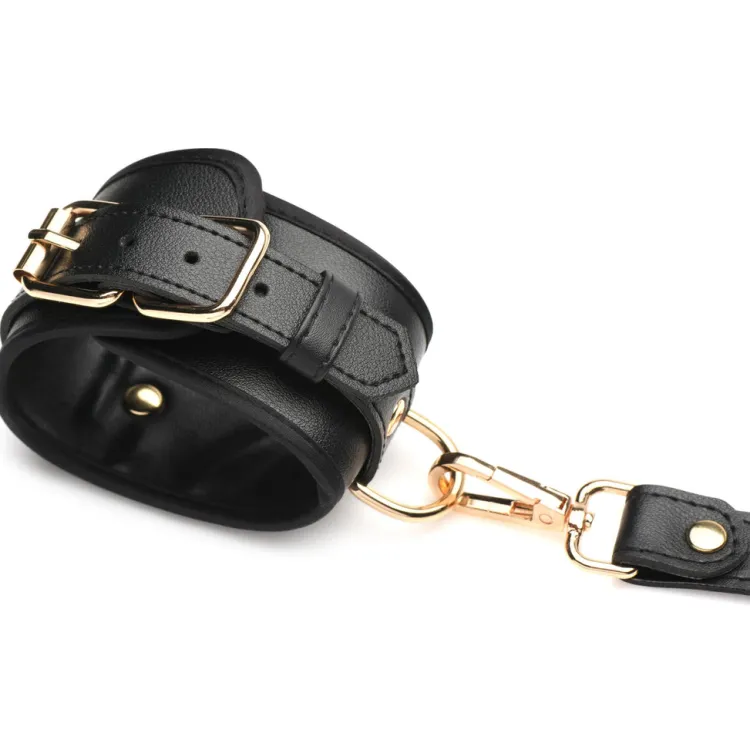 STRICT Vibrating Panties & Lingerie | Masks & Dress-Up Accessories>Black Bondage Thigh Harness with Bows
