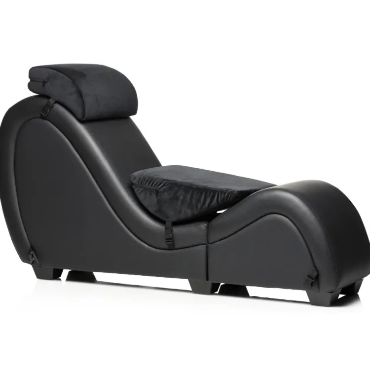 Master Series Luxury Toys | Sex Furniture, Swings, & More>Black Kinky Couch Sex Chaise with Love Pillows