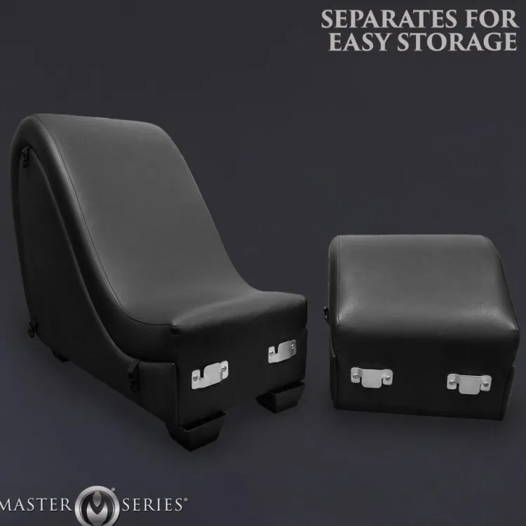 Master Series Luxury Toys | Sex Furniture, Swings, & More>Black Kinky Couch Sex Chaise with Love Pillows