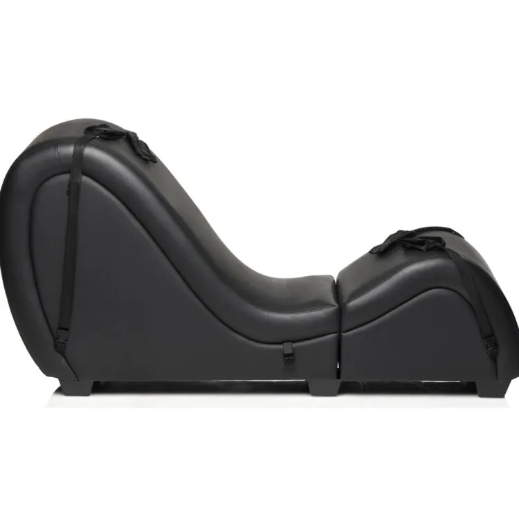 Master Series Luxury Toys | Sex Furniture, Swings, & More>Black Kinky Couch Sex Chaise with Love Pillows