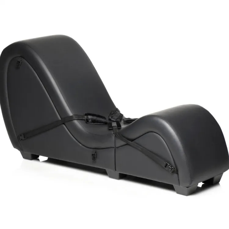 Master Series Luxury Toys | Sex Furniture, Swings, & More>Black Kinky Couch Sex Chaise with Love Pillows