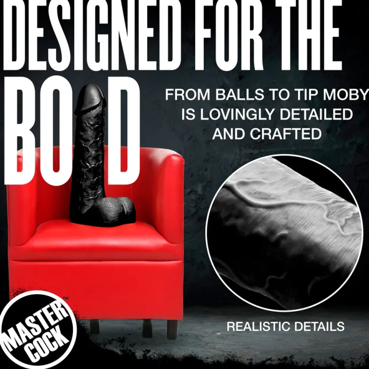 Master Cock Large Dildos | Realistic Dildos>Black Moby 2 Foot Tall Super Dildo