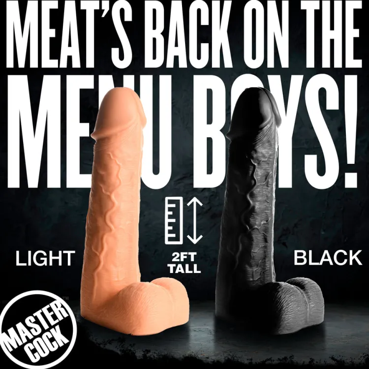 Master Cock Large Dildos | Realistic Dildos>Black Moby 2 Foot Tall Super Dildo