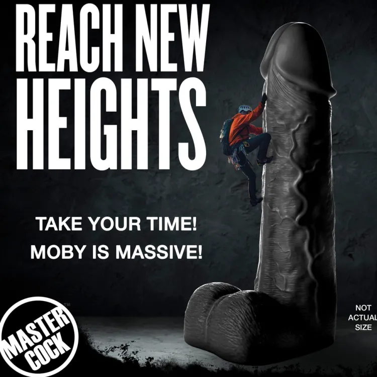 Master Cock Large Dildos | Realistic Dildos>Black Moby 2 Foot Tall Super Dildo