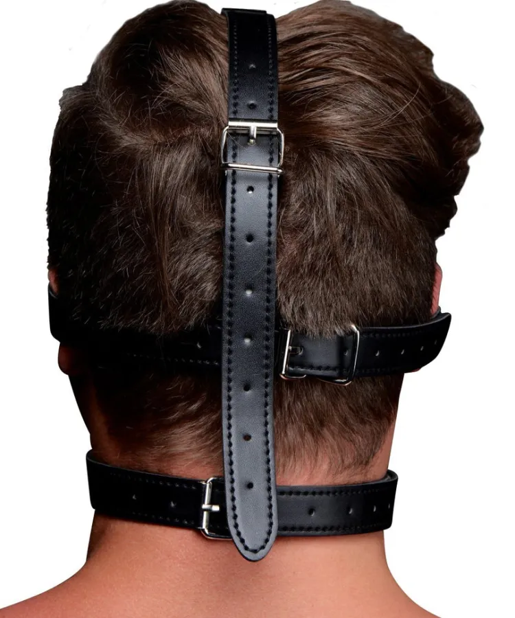 STRICT Ball Gags & Mouth Restraints | Masks & Dress-Up Accessories>Blindfold Harness and Ball Gag (Red)