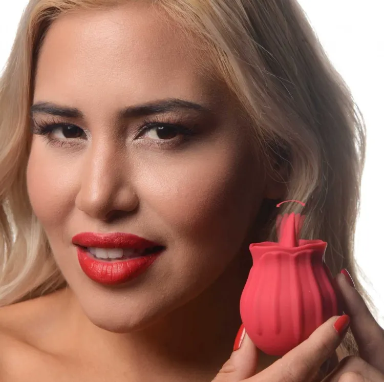 Bloomgasm Silicone Vibrators | Waterproof Vibrators>Wild Violet 10X Silicone Clit Licking Stimulator (Red)