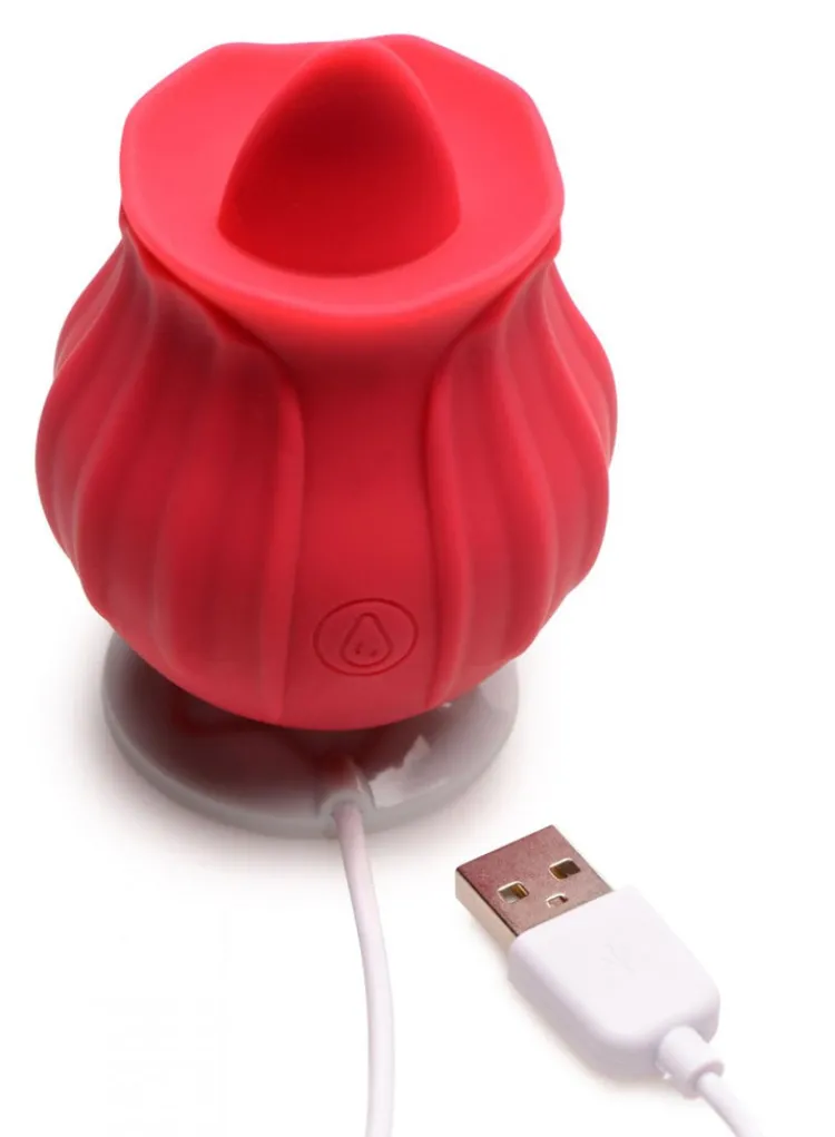 Bloomgasm Silicone Vibrators | Waterproof Vibrators>Wild Violet 10X Silicone Clit Licking Stimulator (Red)