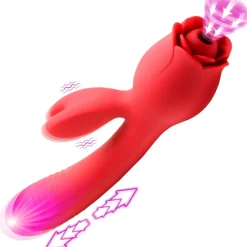 Bloomgasm Rabbit & Dual Stimulation Vibrators | Rechargeable Vibrators>Blooming Bunny Sucking & Thrusting Silicone Rabbit Vibrator