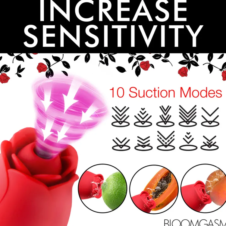 Bloomgasm Rabbit & Dual Stimulation Vibrators | Rechargeable Vibrators>Blooming Bunny Sucking & Thrusting Silicone Rabbit Vibrator