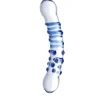 Prisms Erotic Glass Glass Dildos | Non-Representational Dildos>Blu Dual Ended Glass Dildo