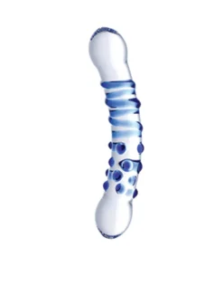 Prisms Erotic Glass Glass Dildos | Non-Representational Dildos>Blu Dual Ended Glass Dildo