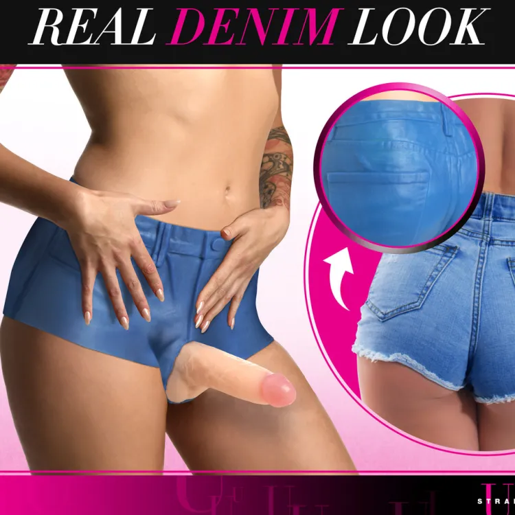 Strap U Strap-On Harnesses & Dildos>Booty Shorts 6 Inch Dildo Silicone Strap On Harness