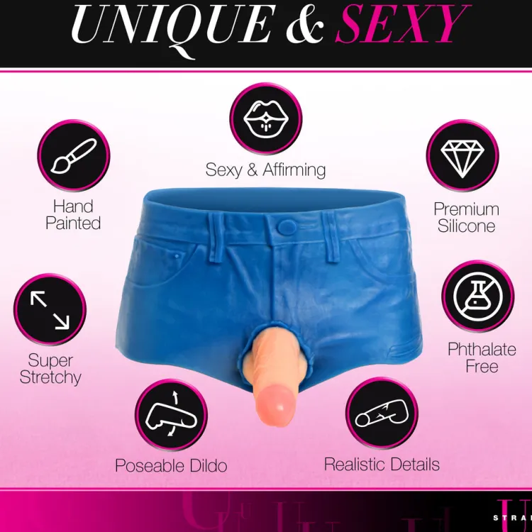 Strap U Strap-On Harnesses & Dildos>Booty Shorts 6 Inch Dildo Silicone Strap On Harness