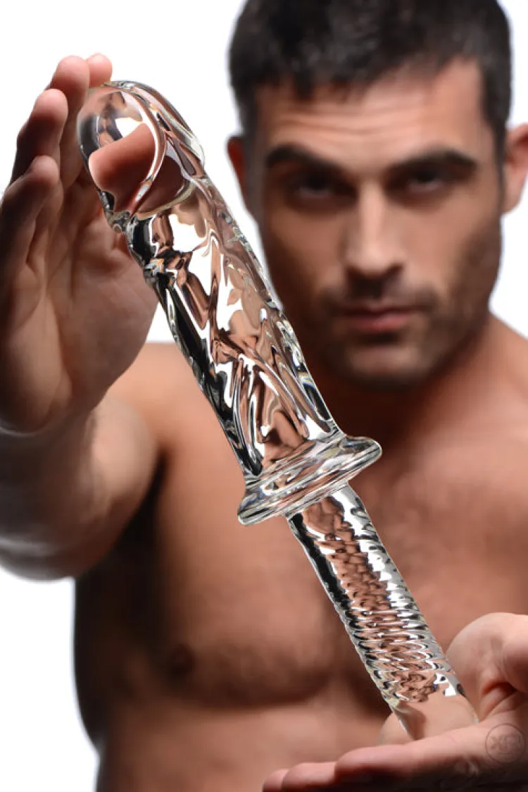Master Series Glass Dildos | Large Dildos>Brutus Glass Dildo Thruster