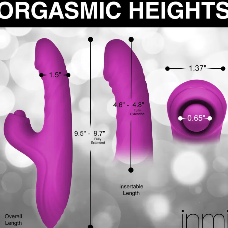 Inmi Luxury Toys | Rabbit & Dual Stimulation Vibrators>Bumping Bunny Thrusting & Pulsing Silicone Rabbit Vibrator