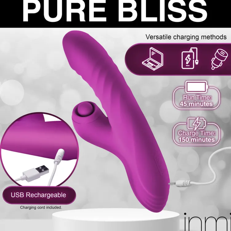 Inmi Luxury Toys | Rabbit & Dual Stimulation Vibrators>Bumping Bunny Thrusting & Pulsing Silicone Rabbit Vibrator