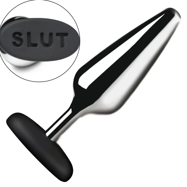 Master Series Unique Anal Toys | Butt Plugs>Butt Slut Metal & Silicone Butt Plug