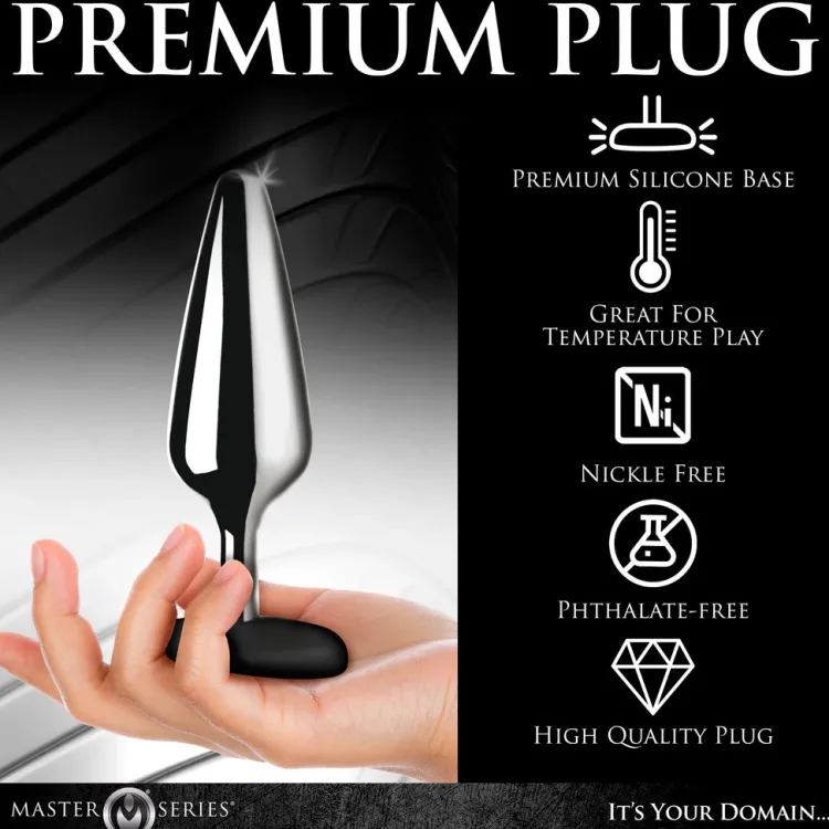 Master Series Unique Anal Toys | Butt Plugs>Butt Slut Metal & Silicone Butt Plug