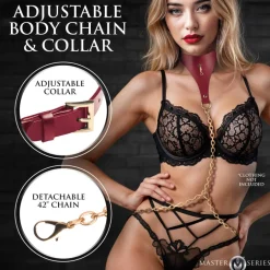 Master Series Leashes & Collars>Captivate Collar with Body Chain
