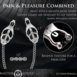 Kink Industries Starter Bdsm & Bondage Kits | Nipple Clamps & Stimulators>Chain Linked Nipple Clamps