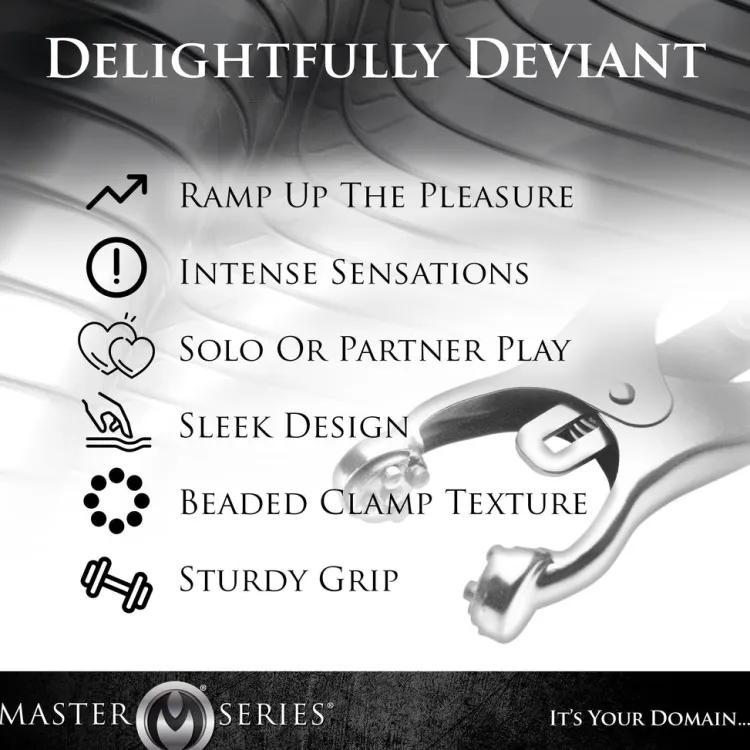 Kink Industries Starter Bdsm & Bondage Kits | Nipple Clamps & Stimulators>Chain Linked Nipple Clamps