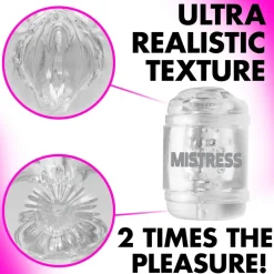 Mistress Mouth Masturbators | Pocket Pussy & Porn Star Masturbators>Clear Double Shot Male Masturbation Stroker