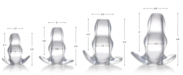Master Series Unique Anal Toys | Butt Plugs>Clear View Hollow Anal Plug