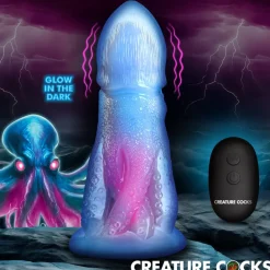 Creature Cocks Silicone Dildos | Vibrating Dildos>Cocktopus Deluxe Glow-in-the-Dark Vibrating Silicone Dildo