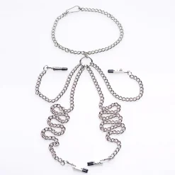 Master Series Nipple Clamps & Stimulators>Collar Nipple and Labia Clamp Set