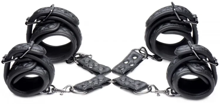 Master Series Wrist & Ankle Cuffs | Sex Furniture, Swings, & More>Concede Wrist and Ankle Restraint Set With Bonus Hog-Tie Adaptor