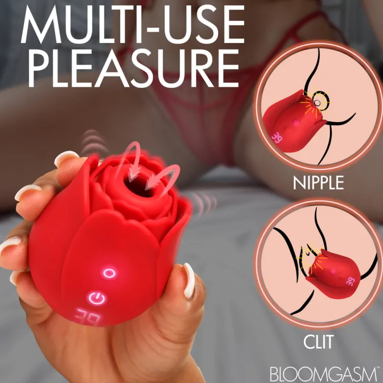 Bloomgasm Waterproof Vibrators | Clitoral Vibrators>Cyber Rose Sucking & Vibrating Digital Clitoral Stimulator