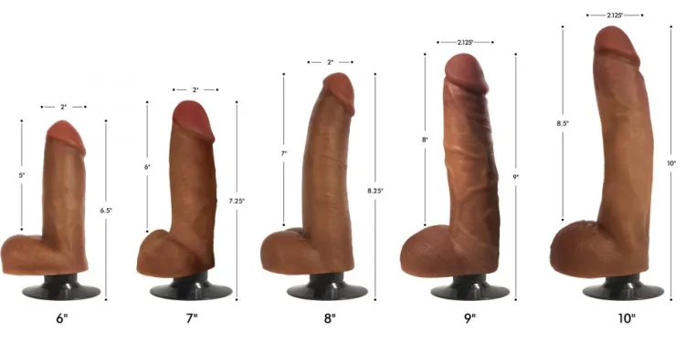 Bareskin Ultra Realistic Sex Toys | Vibrating Dildos>Dark Vibrating Dildo with Balls