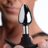 Master Series Butt Plugs | Aluminum & Steel Dildos & Insertables>Dark Invader Metal and Silicone Anal Plug