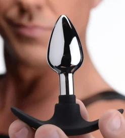 Master Series Butt Plugs | Aluminum & Steel Dildos & Insertables>Dark Invader Metal and Silicone Anal Plug