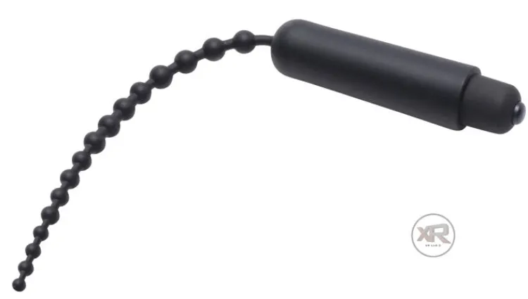 Master Series Medical Equipment | Cock & Ball Devices>Dark Rod Vibrating Beaded Silicone Sound
