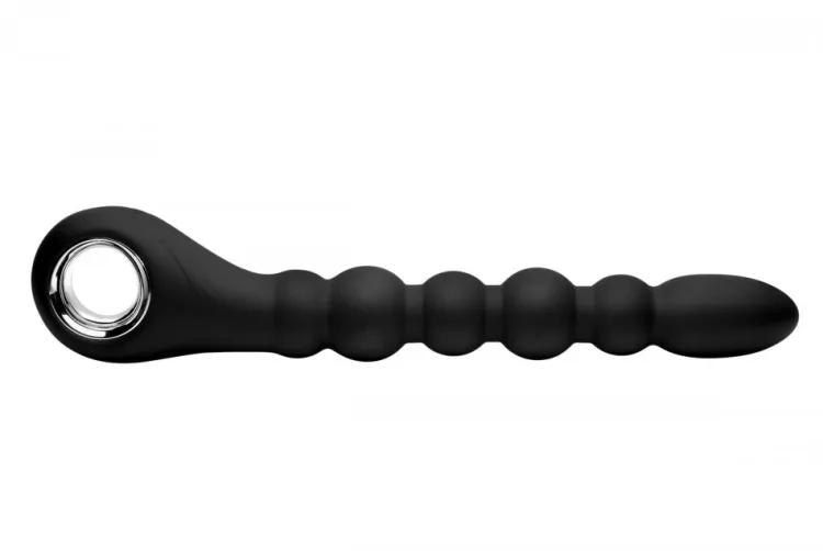 Master Series Insertable & Realistic Dildo Vibrators | Anal Vibrators>Dark Scepter 10X Vibrating Silicone Anal Beads
