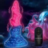 Creature Cocks Vibrating Dildos | Non-Representational Dildos>Deluxe Lord Kraken Vibrating Glow-in-the-Dark Silicone Dildo