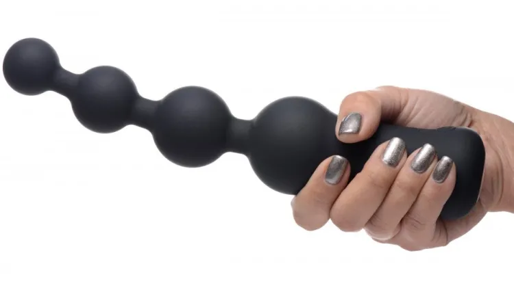 Master Series Insertable & Realistic Dildo Vibrators | Anal Vibrators>Deluxe Voodoo Beads 10X Silicone Anal Beads Vibrator