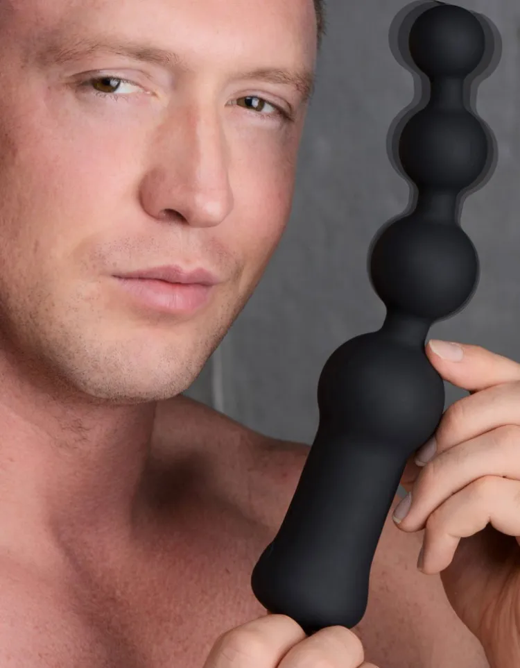 Master Series Insertable & Realistic Dildo Vibrators | Anal Vibrators>Deluxe Voodoo Beads 10X Silicone Anal Beads Vibrator