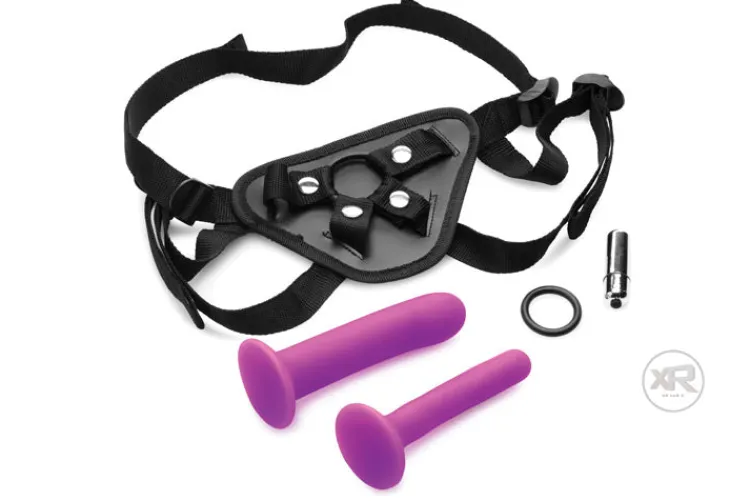 Strap U Anal Pegging Toys | Harness Compatible Dildos>Double G Deluxe Vibrating Strap On Kit
