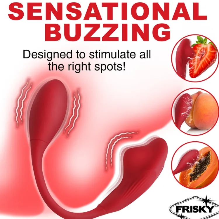 Frisky Wearable & Panty Vibrators | Bullet & Egg Vibrators>Double Love Connection Silicone Panty Vibe with Remote Control