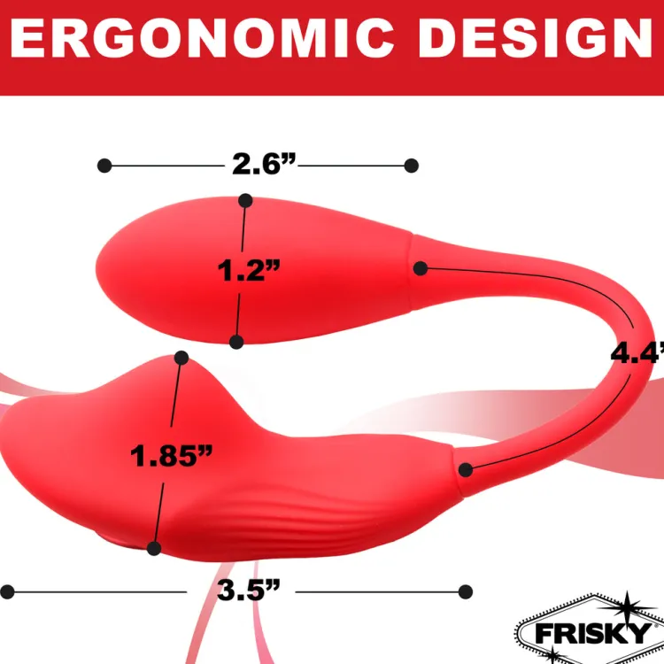 Frisky Wearable & Panty Vibrators | Bullet & Egg Vibrators>Double Love Connection Silicone Panty Vibe with Remote Control