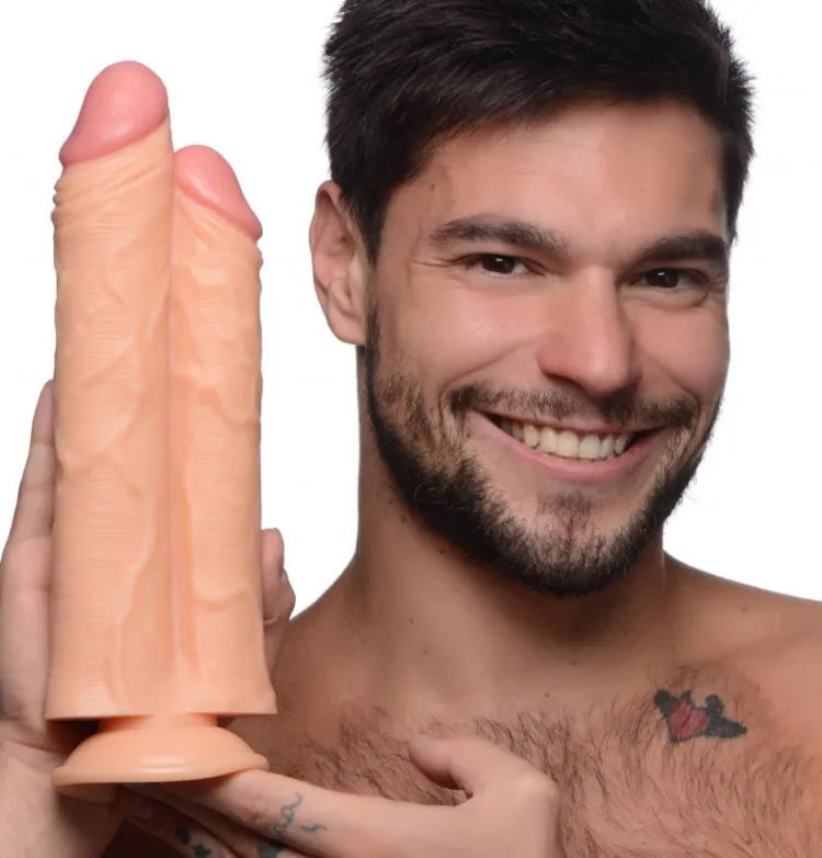 Master Cock Ultra Realistic Sex Toys | Harness Compatible Dildos>Double Stuffer 10 Inch Dildo